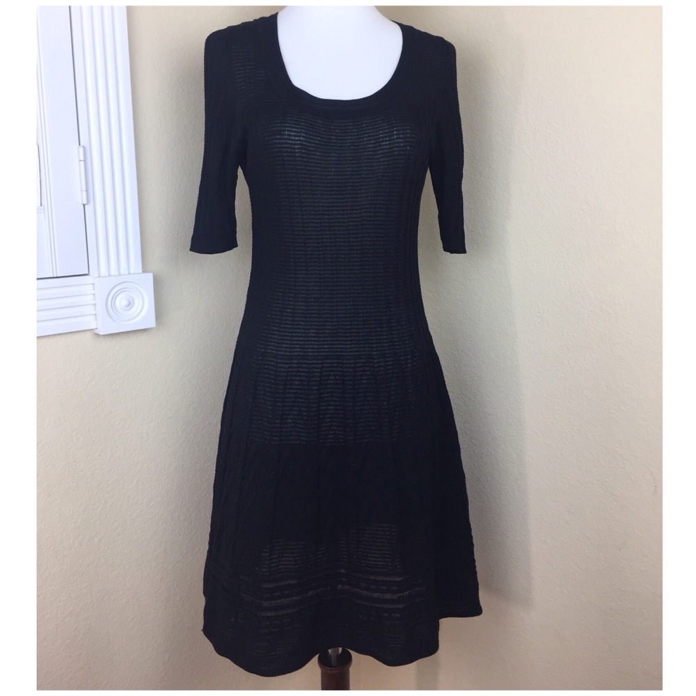 M Missoni Solid Zig Zag Short Sleeve Dress Size 38 - Picture 6 of 8